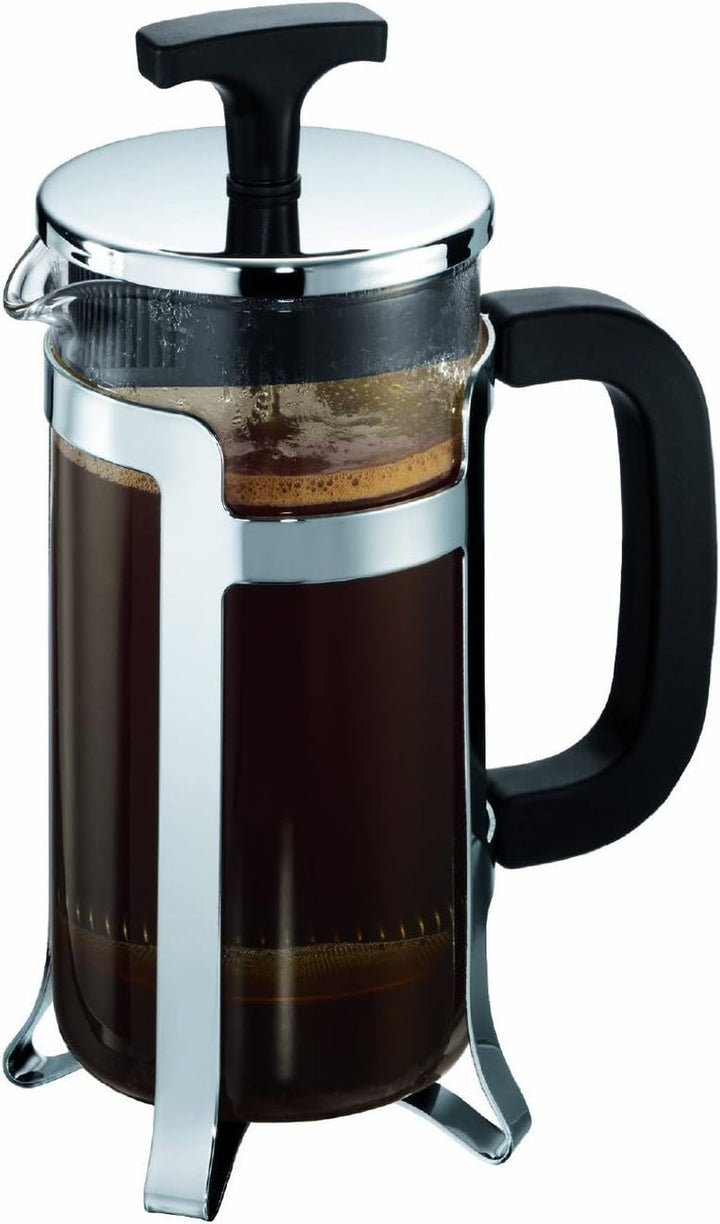 Cafetieră Bodum JESPER (sistem French Press, cadru din oțel inoxidabil cromat, 1,0 litri) lucioasă