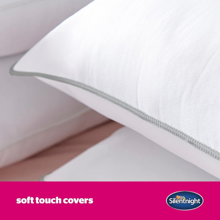 Pereche de perne de lux Silentnight Ultrabounce, microfibră, alb, pachet de 2, 2