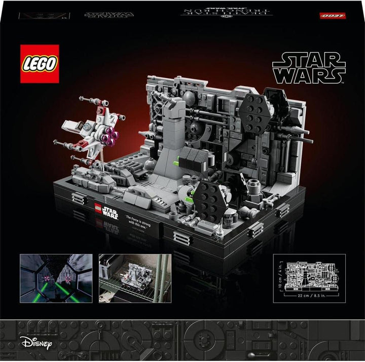 LEGO 75329 Star Wars Death Star Trench Run Diorama Set, kit model pentru adulți cu X-Wing-ul lui Luke Skywalker, merchandise pentru fani din A New Hope, decorare cameră, cadou