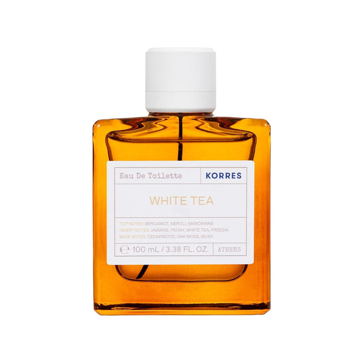 KORRES WHITE TEA Apă de toaletă pentru femei, format de călătorie, parfum floral și proaspăt pentru femei cu aromă delicată de iasomie, ideal pentru călătorii, vegan, 10 ml