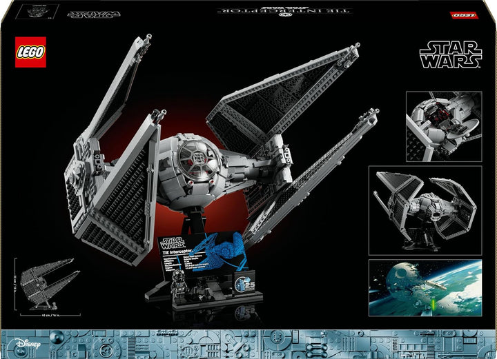 LEGO Star Wars Tie Interceptor, set de construcție creativă din seria Ultimate Collector pentru adulți, model de cărămidă Starfighter, cadou pentru fani, piesă de colecție, set Ucs 75382