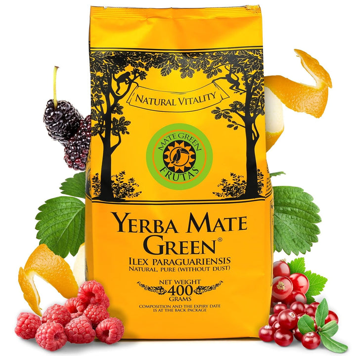 , Ceai Mate „Absint” 400 G Cu mentă, fructe de fenicul, iarbă de pelin | Ceai Mate brazilian de cea mai înaltă calitate, 1 bucată (pachet de 1)