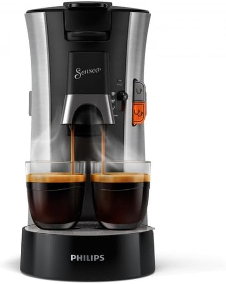 Philips CSA250/11 Espressor cu capsule Senseo Select Eco, Intensity Plus, Crema Plus, funcție Memo, oțel periat