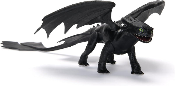 Dreamworks How to Train Your Dragon, 22cm lungime dragon de bază figura Toothless, jucărie pentru copii cu vârsta de 4+