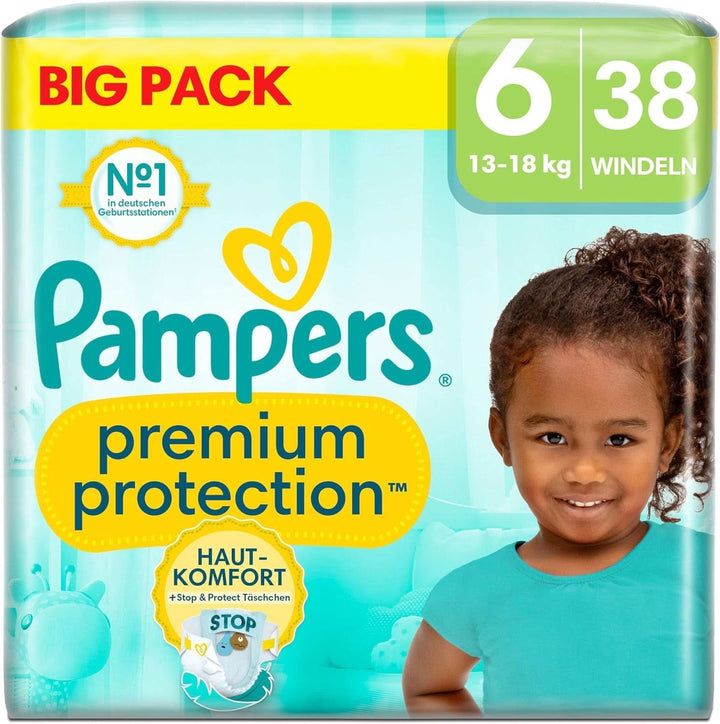 Pampers Premium Protection BIG PACK, New Baby, scutece mărimea 2 (4Kg-8Kg), 68 bucăți