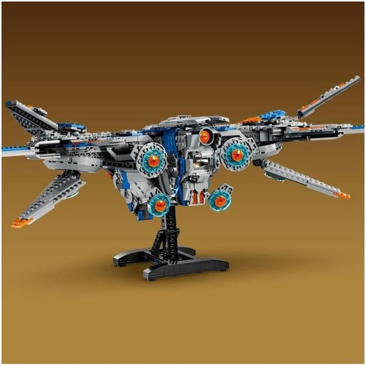 LEGO Marvel Guardians of the Galaxy: The Milano, model construibil de navă spațială cu 4 minifigurine de supereroi, Avengers Flyer pentru aventuri spațiale, cadou pentru băieți și fete 76286