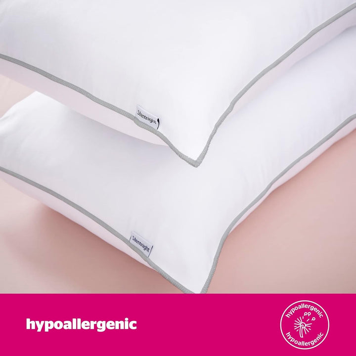 Pereche de perne de lux Silentnight Ultrabounce, microfibră, alb, pachet de 2, 2