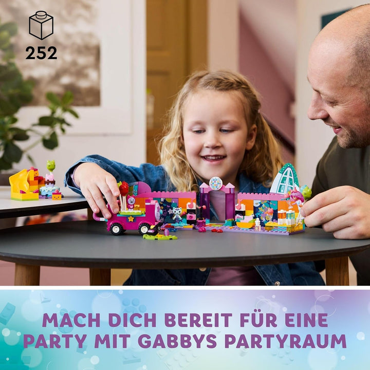 LEGO 4+ Gabby's Dollhouse Gabby's Party Room, Disco Playset cu tobogan și figurine de animale pentru jocuri de rol creative, cadou pentru fete și băieți de la 4 ani 10797