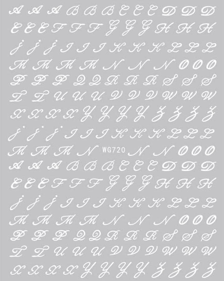 6 Blatt Nagelsticker Alte Alphabetzahlen Nagelaufkleber Selbstklebend Alte Briefe Nail Art Sticker Dekoration Nageldesign Zubehör