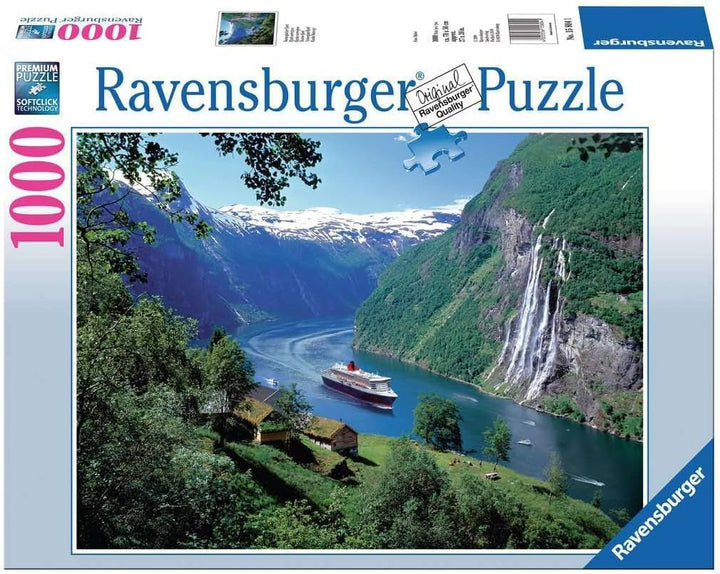 Ravensburger Puzzle 12000475 - Norwegian Fjord - Puzzle de 1000 de piese pentru adulți și copii de la 14 ani, puzzle cu peisaj norvegian