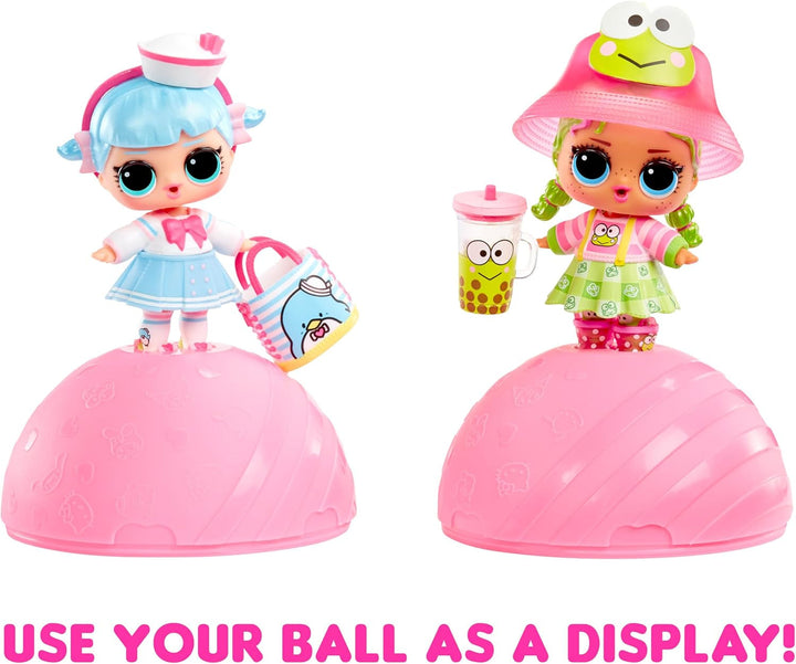 L.O.L. Surpriză! Loves Hello Kitty and Friends - 1 păpușă cu 7 surprize, Selecție aleatorie, 8 tots de colecționat, Cadou pentru copii cu vârsta peste 4 ani, Roz