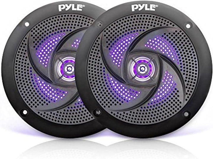 Pyle Outdoor Lautsprecher Boxen– Outdoor Speaker– Outdoor Box Wasserdicht 100Wt, 2-Wege Lautsprecher Passiv Mit Led-Lichtern, Standardisierte Aufbaulautsprecher Leicht Installierbar Mit Magnetstruktur