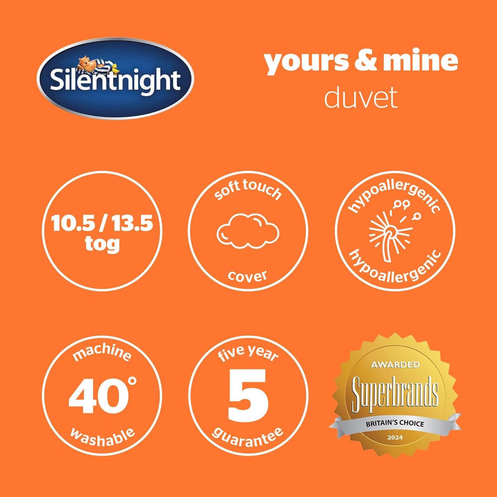 Silentnight Mine - Plapumă 13.5 Tog, pentru pat king size, 200 X 200 Cm, culoare alb