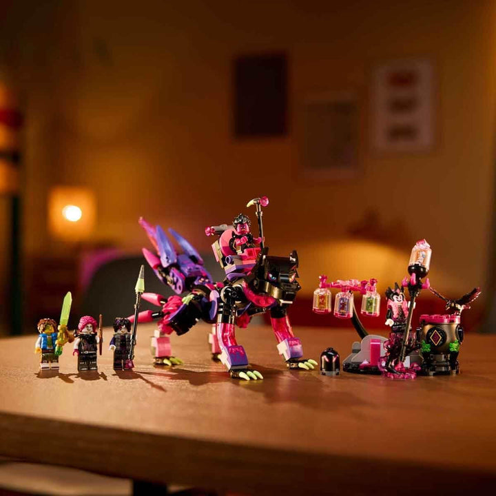 LEGO Dreamzzz 3-In-1 The Nightmare Creatures Of The Never Witch, jucărie magică pentru copii, cazan construibil, lup sau corb, set de fantezie pentru fete și băieți de la 9 ani 71483