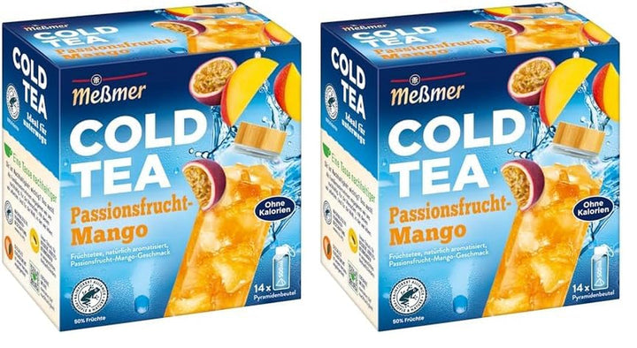 Meßmer Cold Tea Sommer-Beere | 14 pliculețe piramidale | Fără gluten | Fără lactoză | Vegan