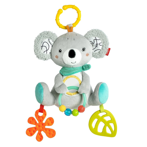 Jucărie Fehn Baby Koala - Jucărie pentru abilități motorii cu inel de fixare - Jucărie cu elemente de prindere - Jucărie pentru copii pentru mușcat, prindere și descoperire - Jucărie drăguță pentru bebeluși și copii mici de la 3+ luni Jucarii Bebe Naty Shop Koala
