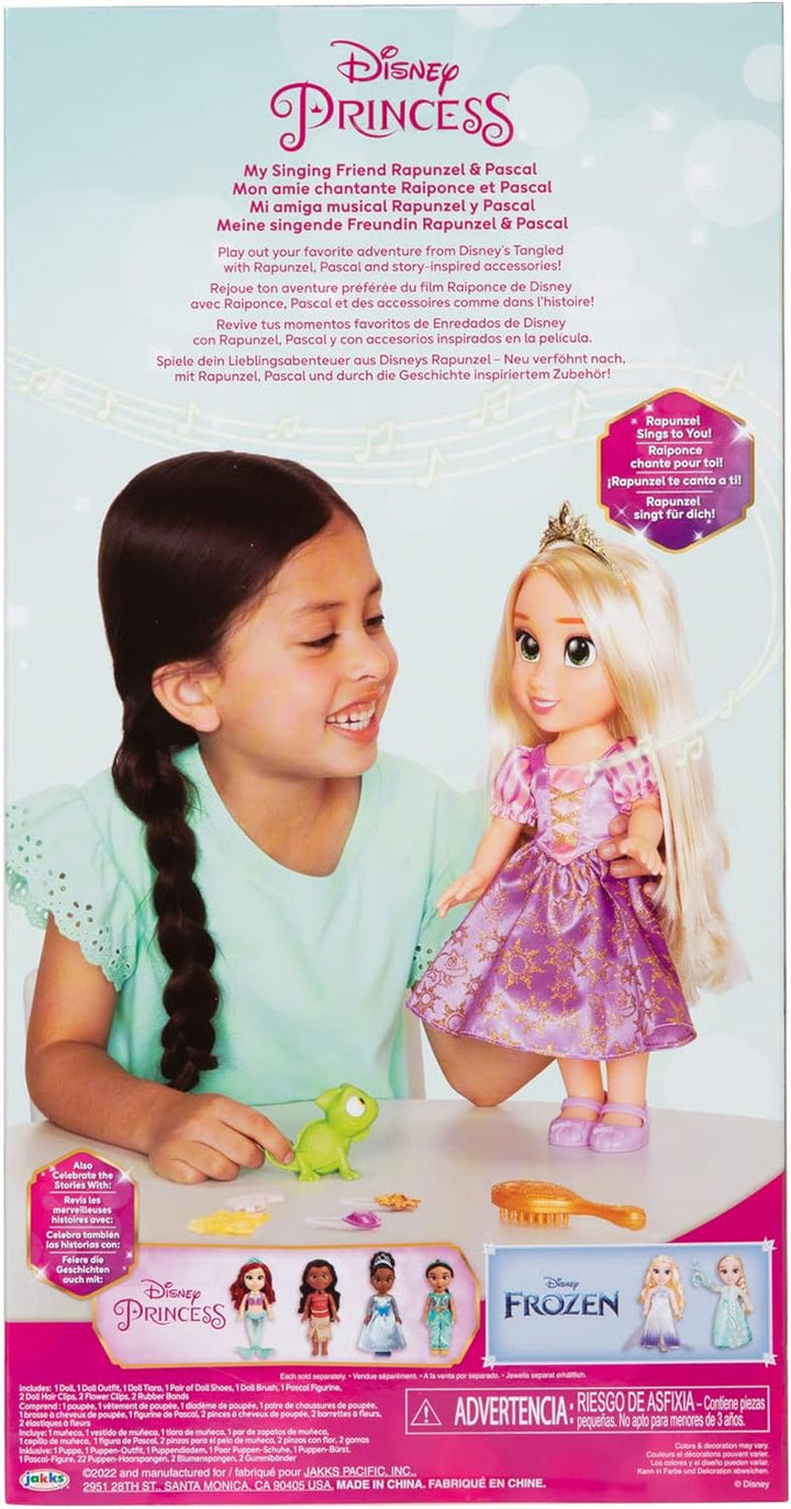 Disney Princess Singing Rapunzel Doll 35 Cm, Cântă "I See the Light", Include accesorii pentru mai multă distracție, Perfectă pentru fetițe cu vârsta peste 3 ani, Violet