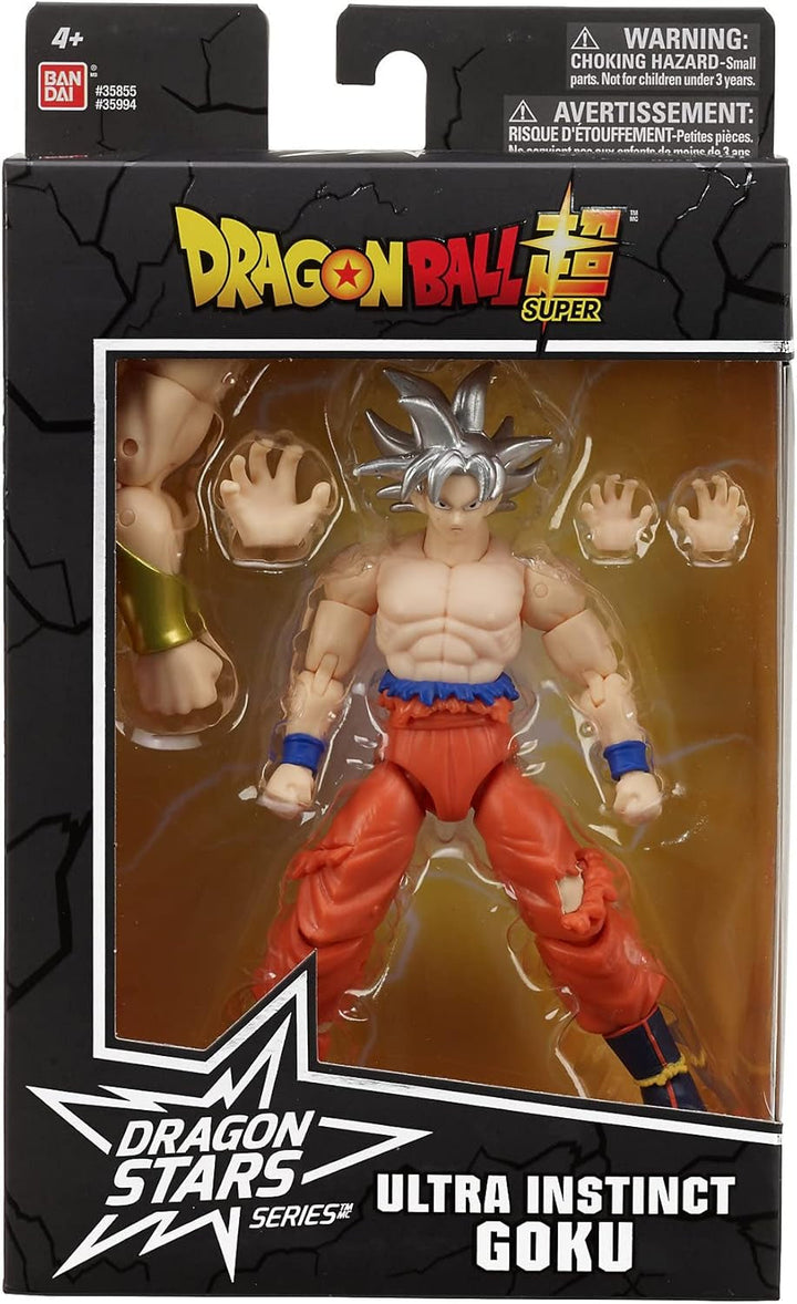 BANDAI - Dragon Ball Super - Figurina Dragon Stars 17 Cm - Goku Ultra Instinct - Licența oficială Dragon Ball - Figura articulată Goku - Jucărie pentru copii 4+ ani - 35994J