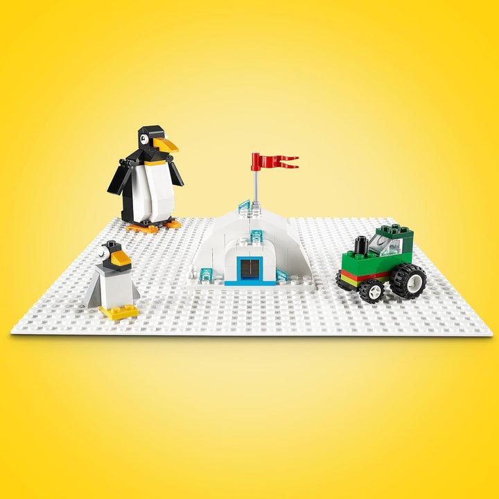 LEGO 11026 Placă de construcție albă clasică, placă de bază pătrată cu 32X32 adâncituri ca seturi de bază, jucărie de construcție (pachet de 2)