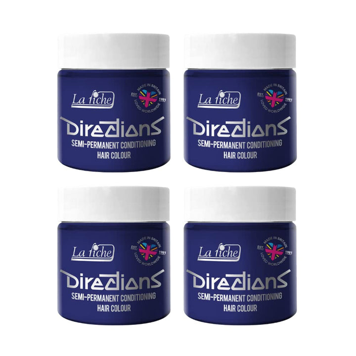 Culoare de păr semipermanentă Directions 100 ml cutie 4 pack (Pillarbox Red) Vopsea pentru par Naty Shop Ultra violet 100 Ml (pachet de 4)