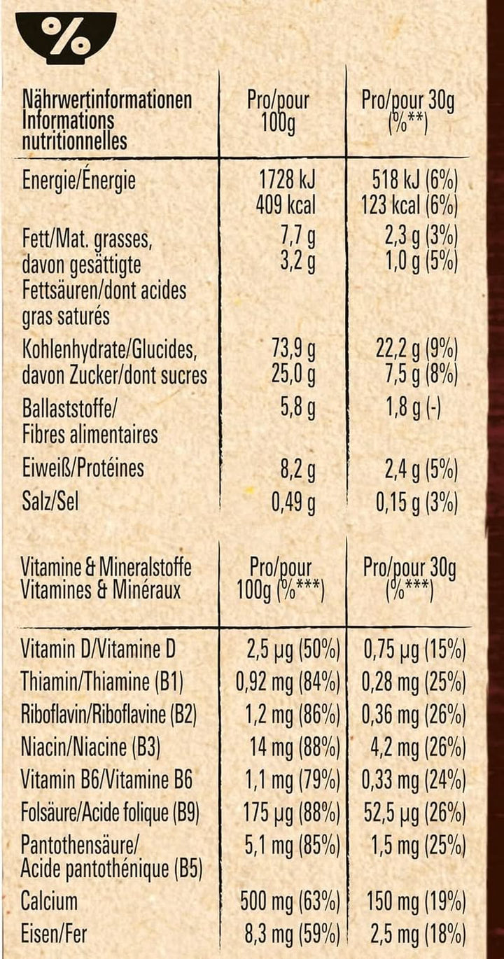 Cereale LION, Cereale de ciocolată cu caramel și 41% făină integrală, pachet 8 x 400 grame