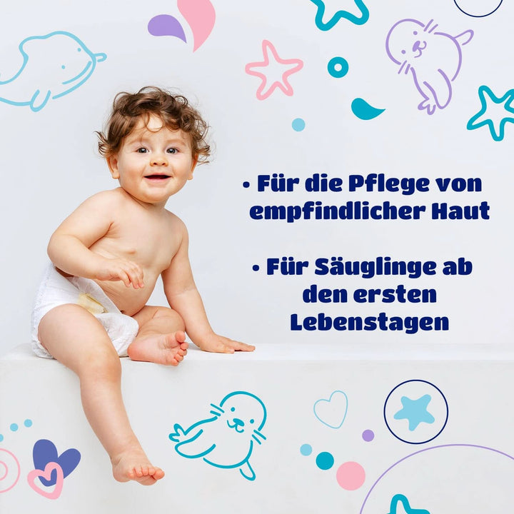 Kindii Pure Baby Pads - 100% Baumwolle - Große Quadratische Pads Für Empfindliche Haut - Ersetzt Feuchttücher - Weich - Weiche Kanten - Kein Ausfransen - 60 Stück.