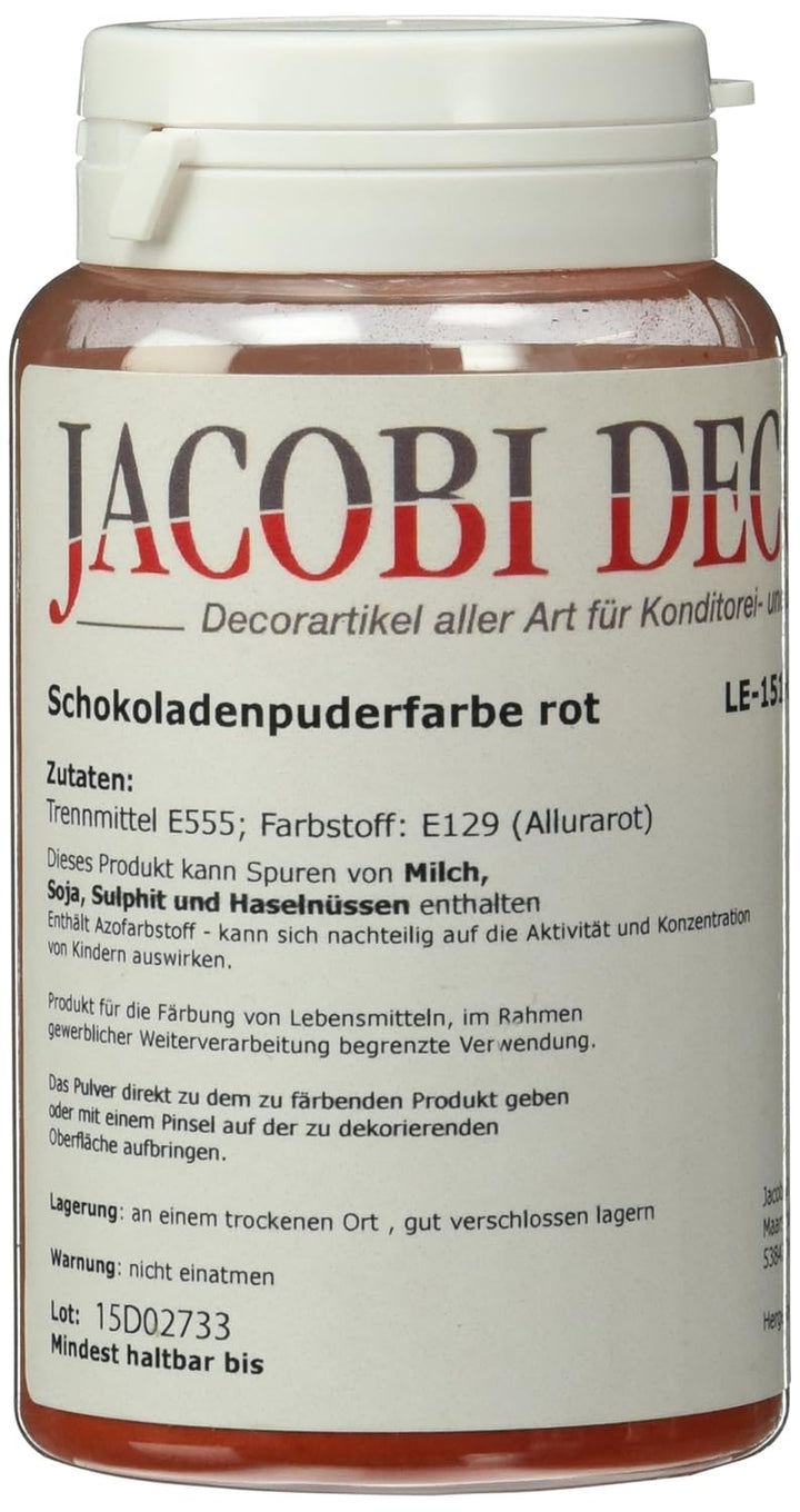 Cake Company Fettlösliche Puder Farbe Rot (1 X 25 G) | Ideal Zum Färben Von Lebensmitteln | Metallic Effekt