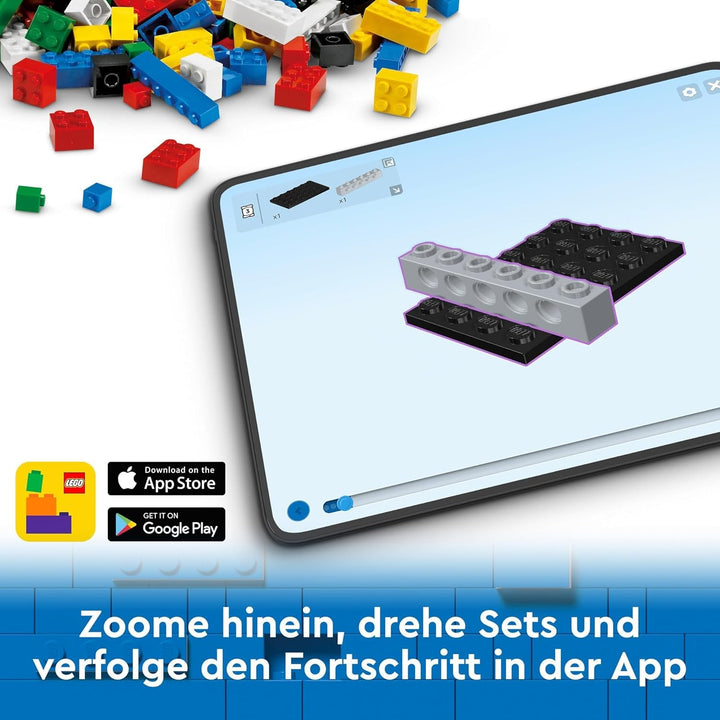 LEGO City Car Transporter cu mașină de curse, camion jucărie cu rampă de încărcare reglabilă și mașină de curse, set de construcție cu 2 minifigurine, șofer de curse și șofer de camion, copii de peste 6 ani 60406