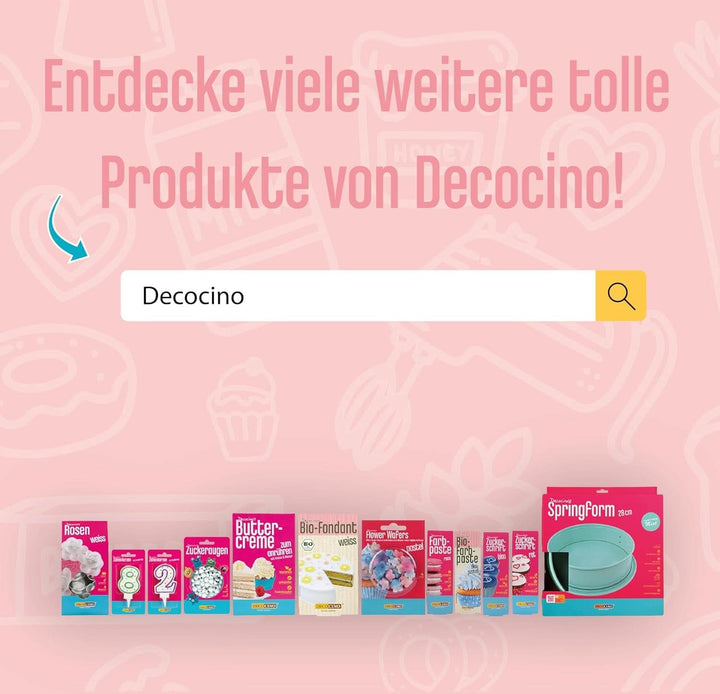 DECOCINO Organic Sprinkle Pearls - 60 grame - Sprinkles din dextroză organică