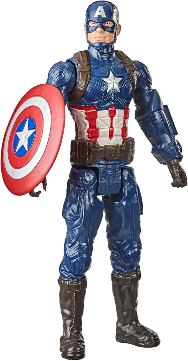 Marvel Avengers Titan Hero Series Captain America, figurină de acțiune înaltă de 30 cm, jucărie pentru copii cu vârsta de peste 4 ani