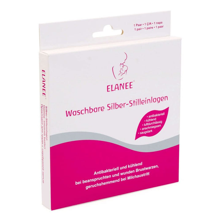 ELANEE Silber-Stilleinlagen, Antibakterielle Und Waschbare Stilleinlage – Weich Und Kühlend, 1 Paar (218-00) | 2 Stück (1Er Pack)