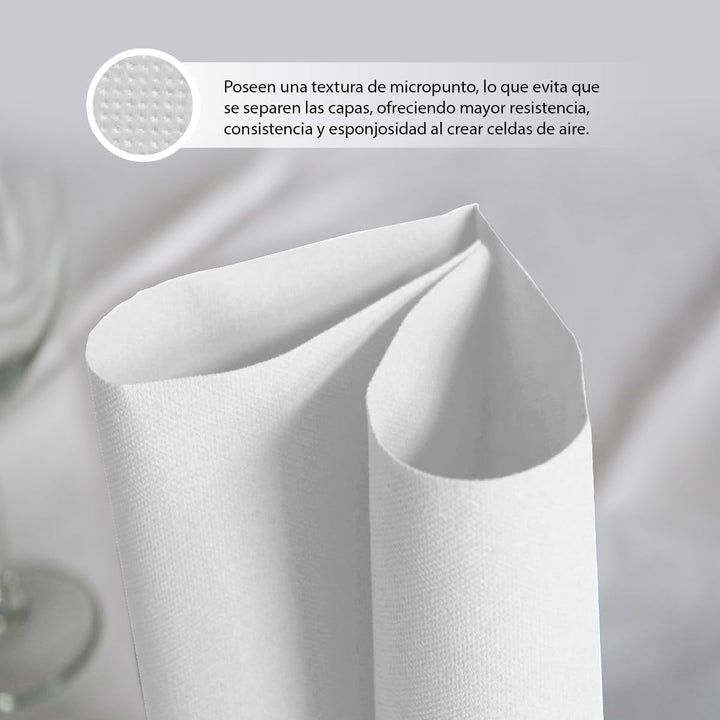 Pachet de 300 de șervețele de hârtie albă pentru cocktail + suport de șervețele din oțel inoxidabil, textură cu micropuncte, groase și absorbante, 10 X 10 cm, pliate împreună