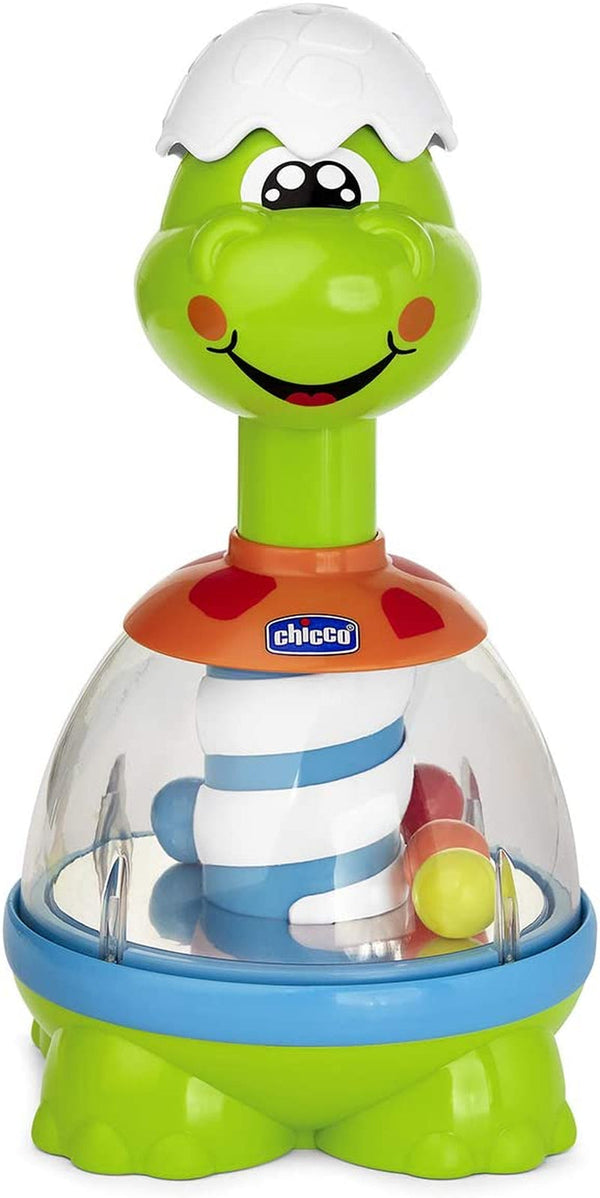 Rotitor Chicco Dino, rotitor cu bile colorate, mâner și oglindă centrală pentru jocuri de lumină, cadou pentru bebeluși și copii de la 6 luni la 3 ani Jucarii Bebe Naty Shop Spinning top Dino