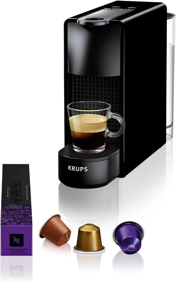Aparat de cafea cu capsule Krups Nespresso Essenza Mini XN1108 | 19 bar | mod de economisire a energiei | 1260 W | 0.6 litri | 8.03 X 3.31 X 12.99 Cm|negru