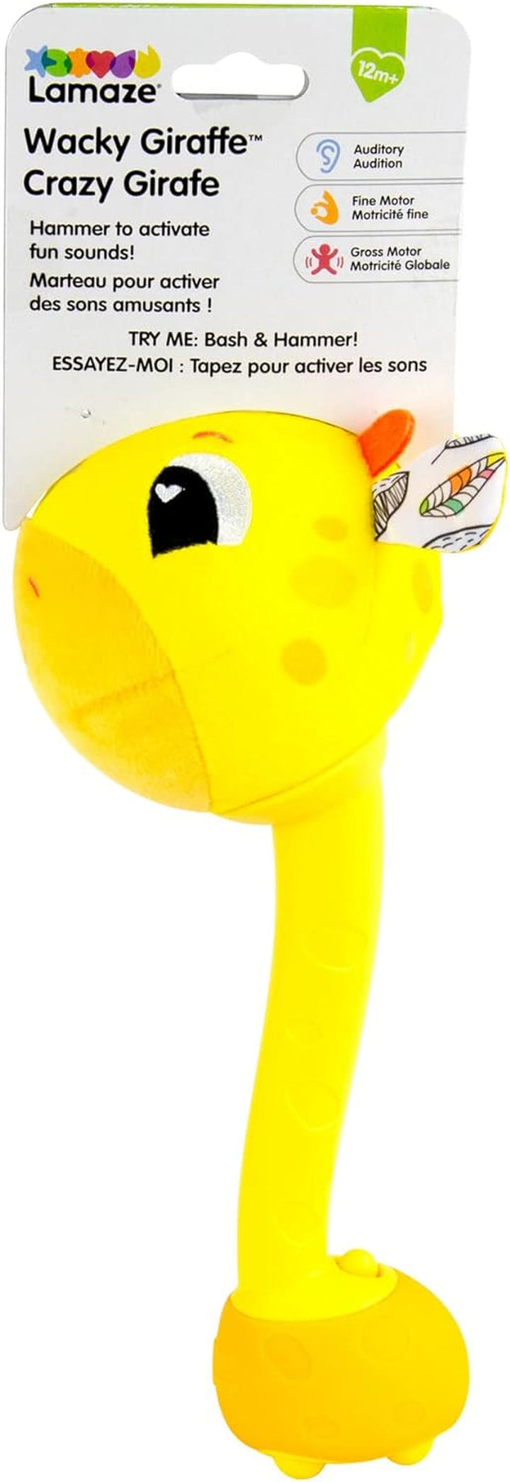 Lamaze L27471 Girafă nebună, jucărie pentru nou-născuți, jucărie senzorială pentru bebeluși cu culori, cadou pentru noii părinți, jucărie de dezvoltare pentru băieți și fete de la vârsta de 12 luni Jucarii Bebe Naty Shop