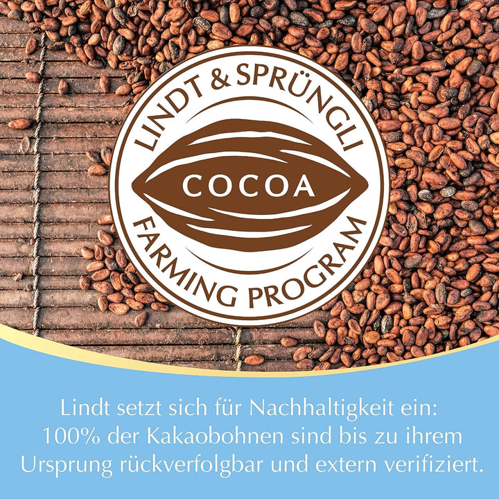 Lindt Schokolade LINDOR Vollmilch-Mischung | 137 G Beutel | Ca. 10 Kugeln Vollmilchschokolade Mit Zartschmelzender Füllung in Den Sorten Milch, Pistazie, Doppelmilch, Caramel | Pralinen-Geschenk