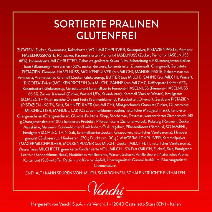 – Weihnachtskollektion – Geschenk-Hutschachtel Mit Verschiedenen Pralinen, 704 G – Geschenkidee – Glutenfrei