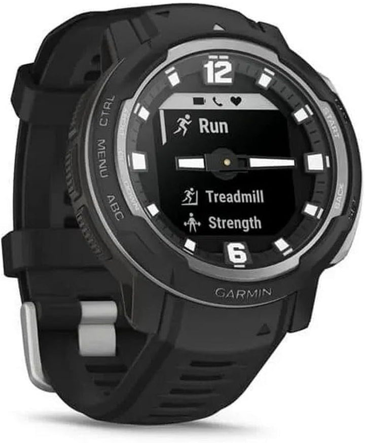 Garmin Instinct Crossover - Smartwatch hibrid GPS robust cu cronometrare analogică de precizie, peste 40 de aplicații sportive, notificări și Garmin Pay