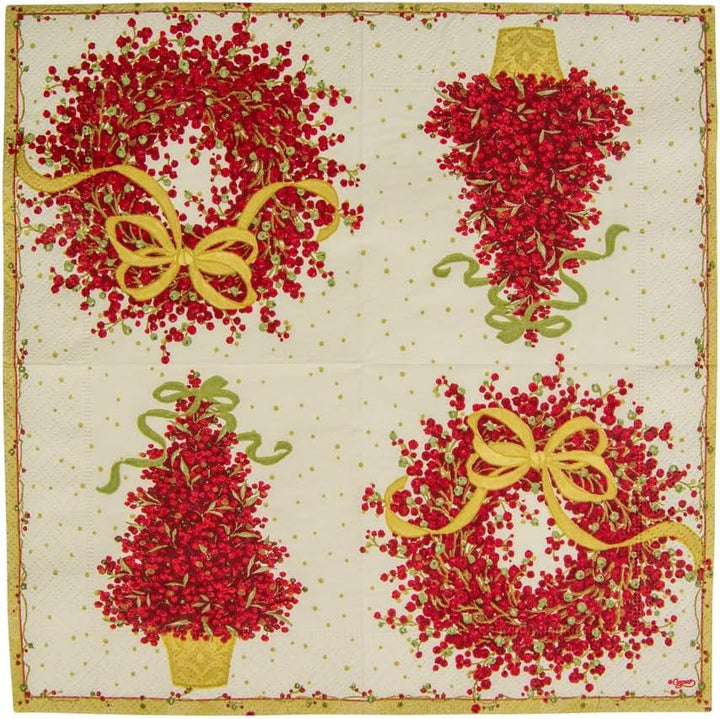 8070C Șervețele de hârtie cu trei straturi, 20 bucăți, 25 X 25 cm, Pepperberry