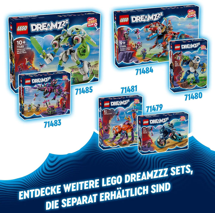 LEGO Dreamzzz 3-In-1 The Nightmare Creatures Of The Never Witch, jucărie magică pentru copii, cazan construibil, lup sau corb, set de fantezie pentru fete și băieți de la 9 ani 71483