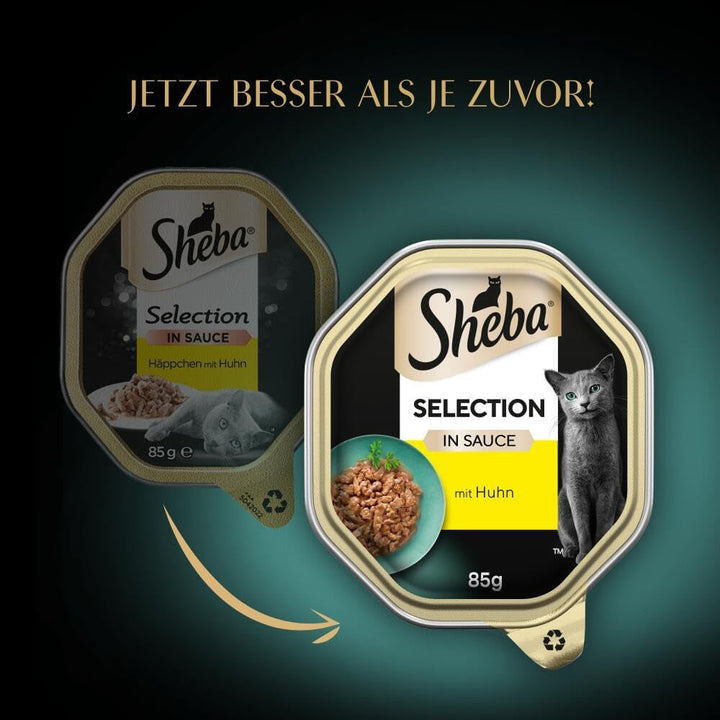 SHEBA Bowl Hrană umedă pentru pisici Selecție în sos Mușcături cu pui 2 X 11 X 85G
