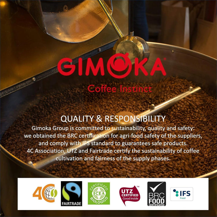 Gimoka – Kaffeebohnen – 1 Kg – Gran Bar Mischung – Intensität 12 – Hergestellt in Italien – 1Kg Packung