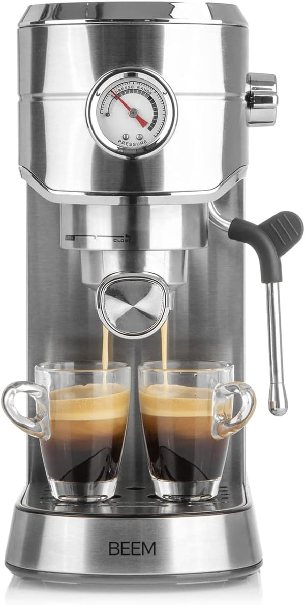 Beem Espresso Ultimate portafilter mașină din oțel inoxidabil în culoarea argint 20 bar, dimensiuni: 31.2Cm X 13.9Cm X 30.4Cm, 02032