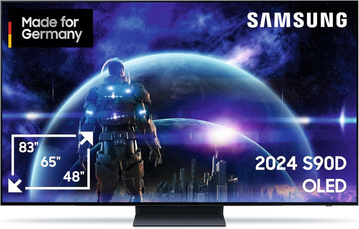 Samsung OLED 4K S90D Fernseher 48 Zoll, Samsung TV Mit Neural Quantum 4K AI Gen2 Prozessor, OLED HDR+, 4K AI Upscaling, Smart TV, KI TV, GQ48S90DAEXZG, Deutsches Modell [2024]