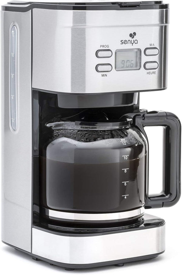 Espressor SYBF-CM019, oțel inoxidabil, 1,5 litri, negru/oțel inoxidabil