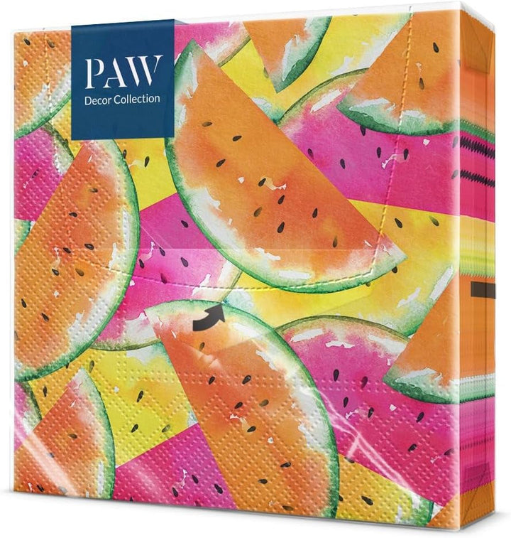 PAW - Șervețele 3 straturi (33 X 33 Cm) I 20 bucăți I Perfect pentru zile de naștere, petreceri, nunți, comuniuni și sărbători I Decorațiuni de masă șervețele de hârtie colorate - Monkey Jungle Fauna & Flora I Monkey Fun