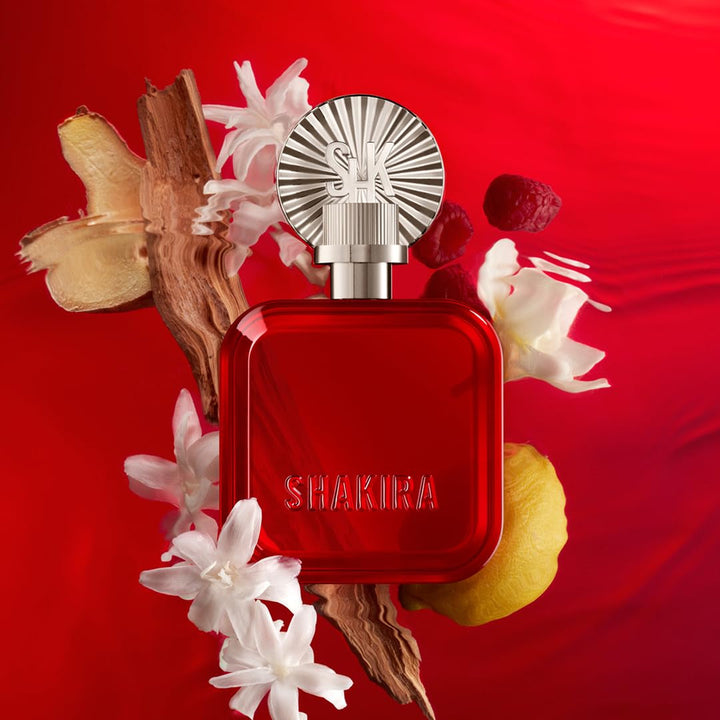 Shakira Parfums – ROJO by Shakira Apă de Parfum pentru Femei – De lungă durată – Parfum puternic, senzual și fermecător – Note florale, picante și de chihlimbar – Ideal pentru zi – 50 ml