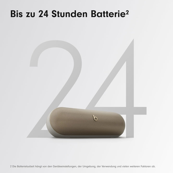 Beats Pill - Difuzor Bluetooth wireless și încărcător portabil prin USB-C, autonomie de până la 24 de ore, rezistent la apă IP67, compatibil cu Apple și Android - Champagne