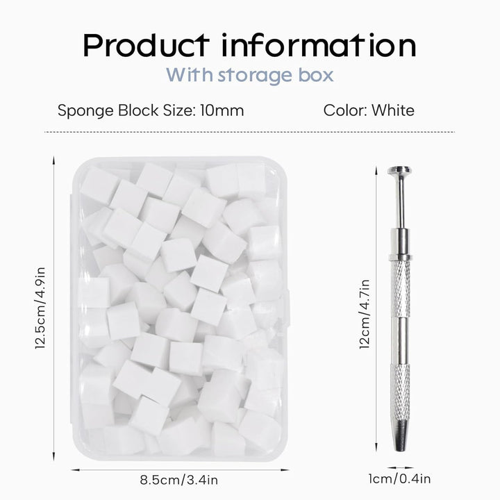 125 Nail Art Schwämme Und 4 Krallen Nail Sponge Metallgreifer Für Ombre Und Gradient Nageldesign, Nagelkunst-Schwamm Pinsel, Maniküre Zubehör Für Nägel, Nail Art Schwämme Für Babyboomer Effekte DIY