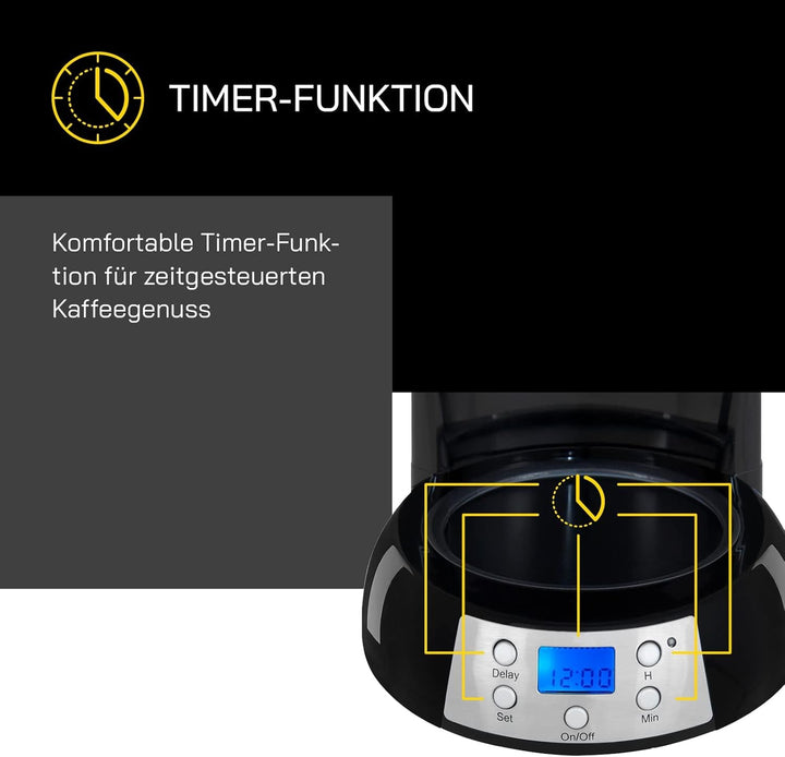 Espressor cu filtru COFFEE 3300 C | 15 cești de cafea | Dimensiune filtru 1x4 | Temporizator | Funcție de reținere a căldurii | 1080 wați | Afișaj LED